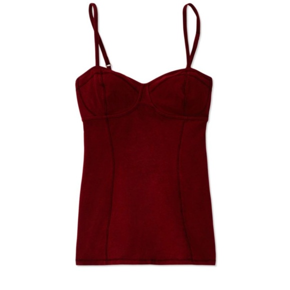 Aritzia Tops - Aritzia Talula Bustier Tank top (burgundy)
